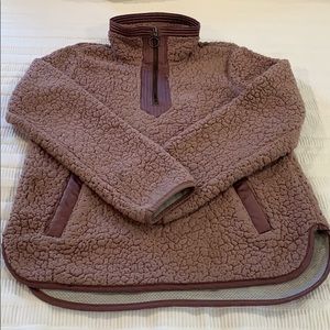 Abercrombie Women’s Sherpa Half Zip Mauve